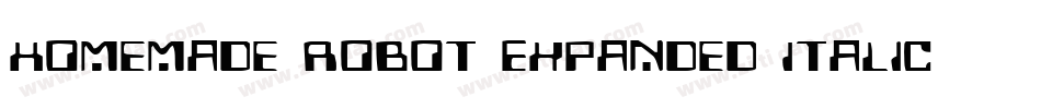Homemade Robot Expanded Italic字体转换
